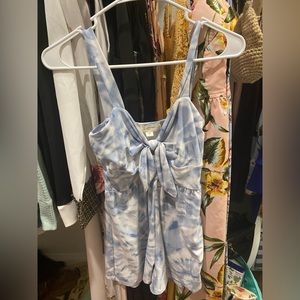 Tie Dye Blue Romper